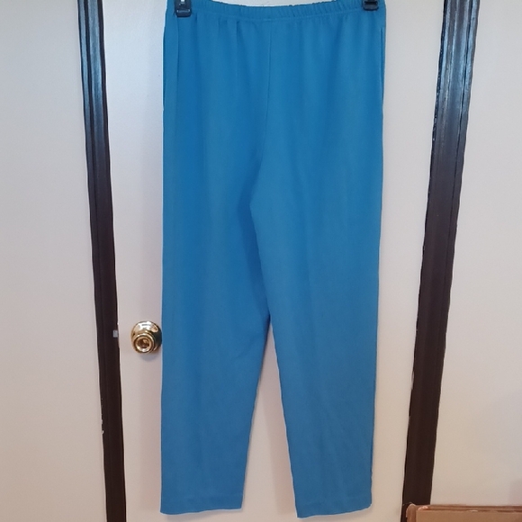 Blair Women's Brown and Blue Straight Leg Pants - Picture 3 of 9